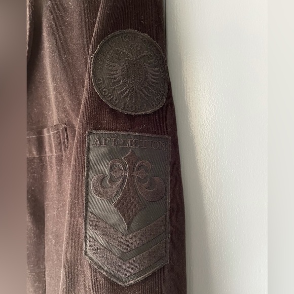 Affliction Black Corduroy Blazer Jacket - Picture 3 of 5